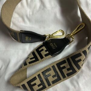 Fendi Beige and Black Strap